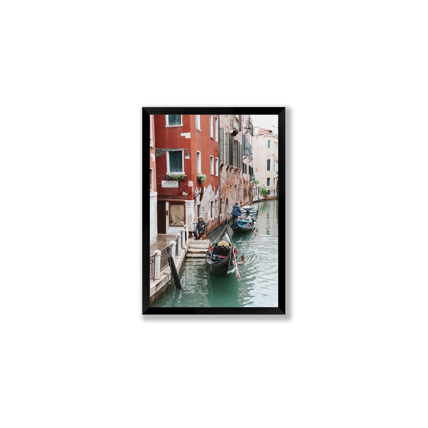 The Merchant Venice Canal Italian wall art Medium full-bleed fine art print in black frame