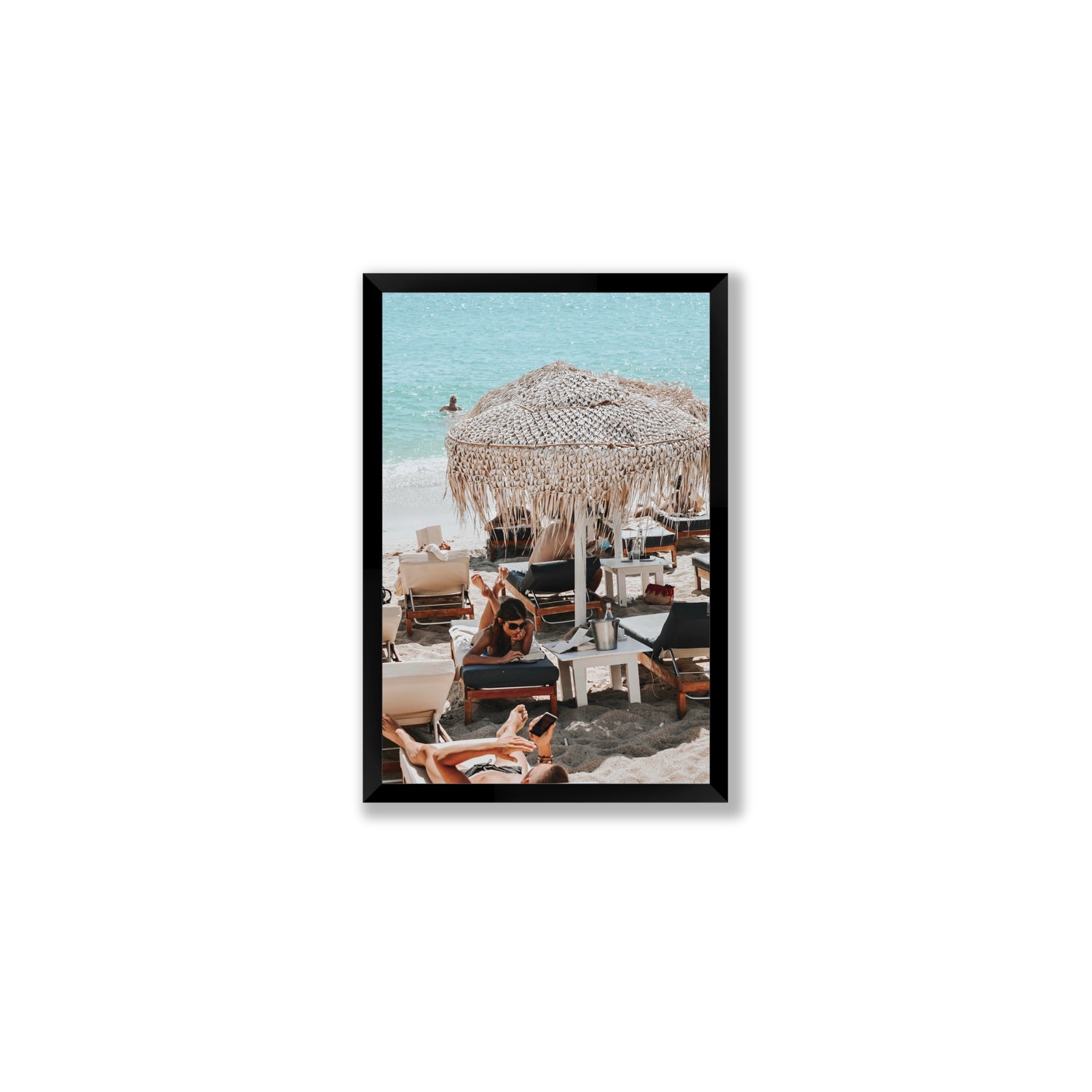 In The Zone Mykonos Greek island wall art Medium full-bleed fine art print in black frame