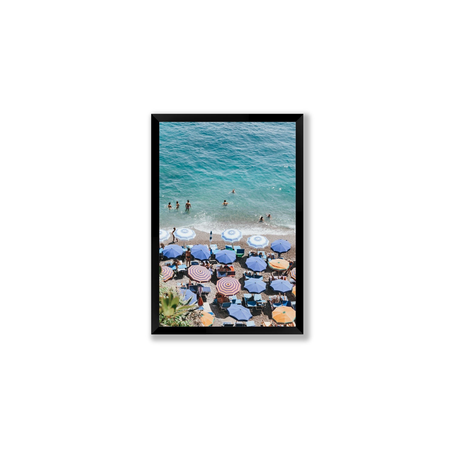 Paradise Beach fine art print, Positano, Italy, Medium, Black Frame · Full Bleed, Fine Art Print
