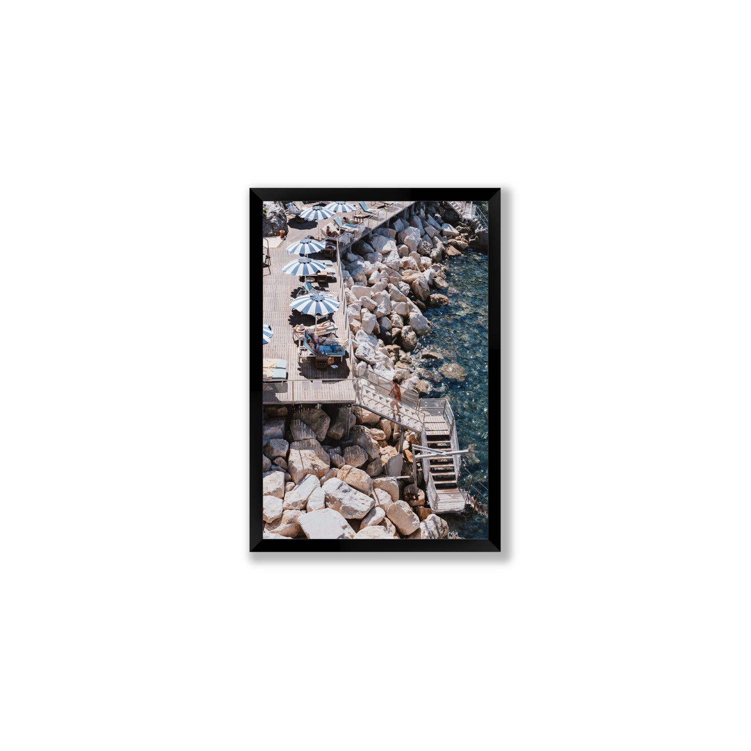 Life On The Shore fine art print, Ischia, Italy, Medium, Black Frame · Full Bleed, Fine Art Print