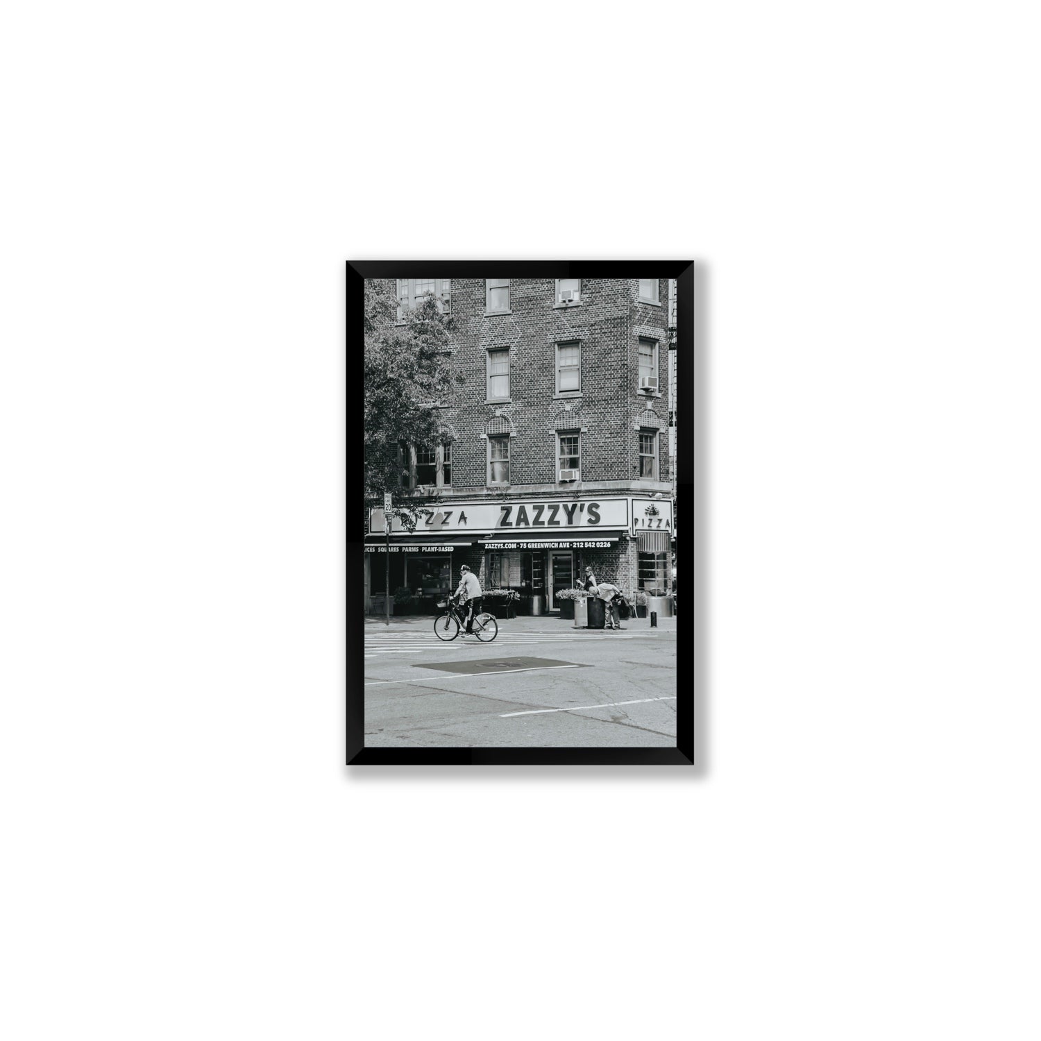 Zazzy's New York NYC Black & White wall art Medium full-bleed fine art print in black frame