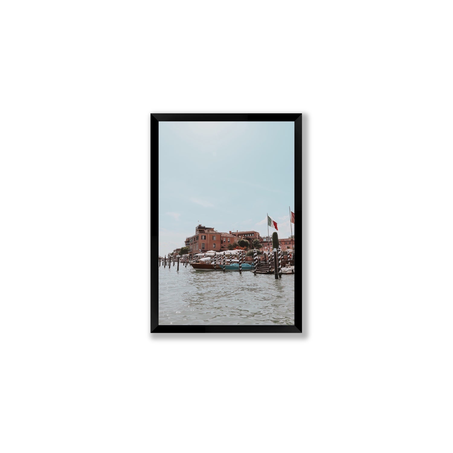 Giudecca Island Venice wall art Medium full-bleed fine art print in black frame