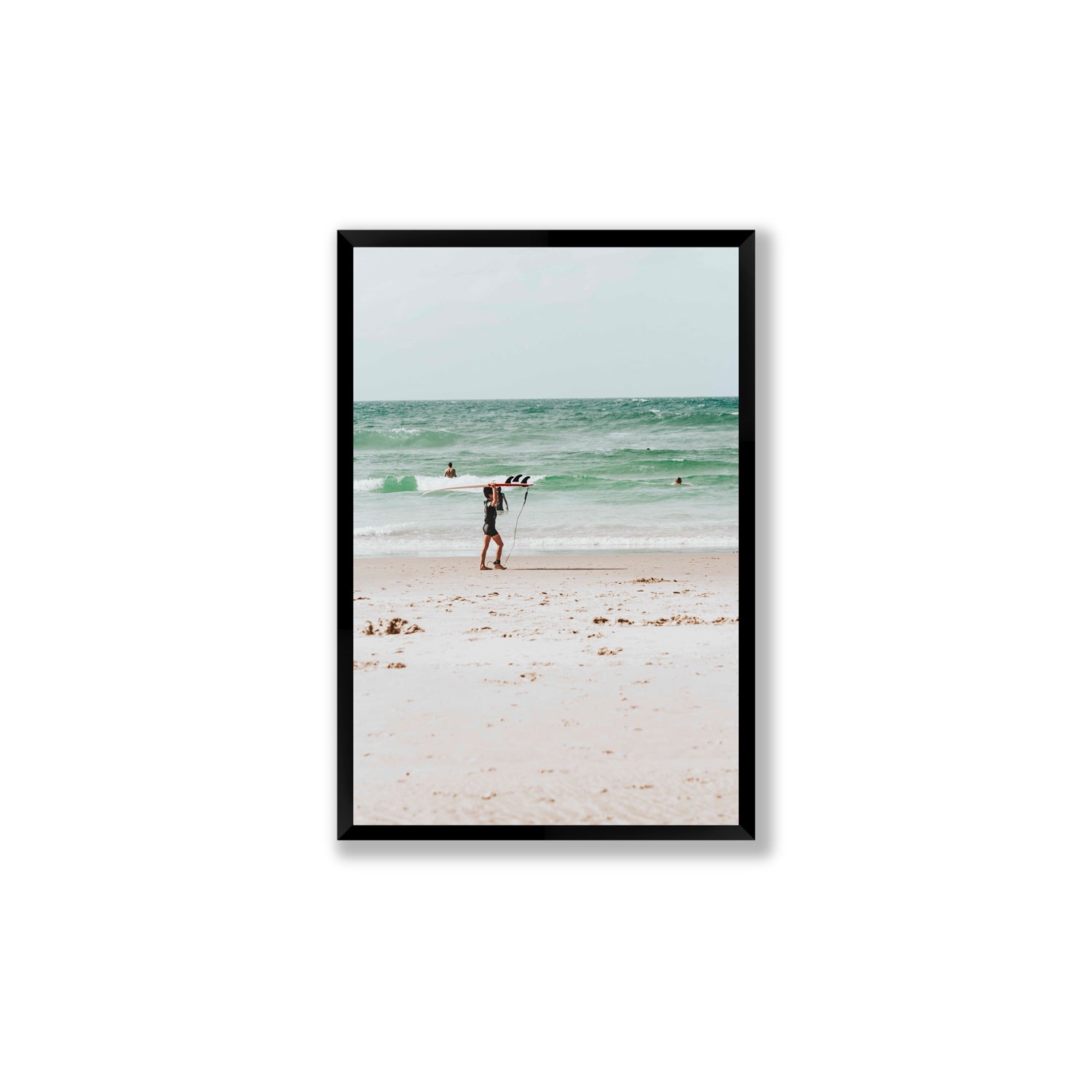 Grommet Byron Bay Surf coastal wall art Large full-bleed fine art print in black frame