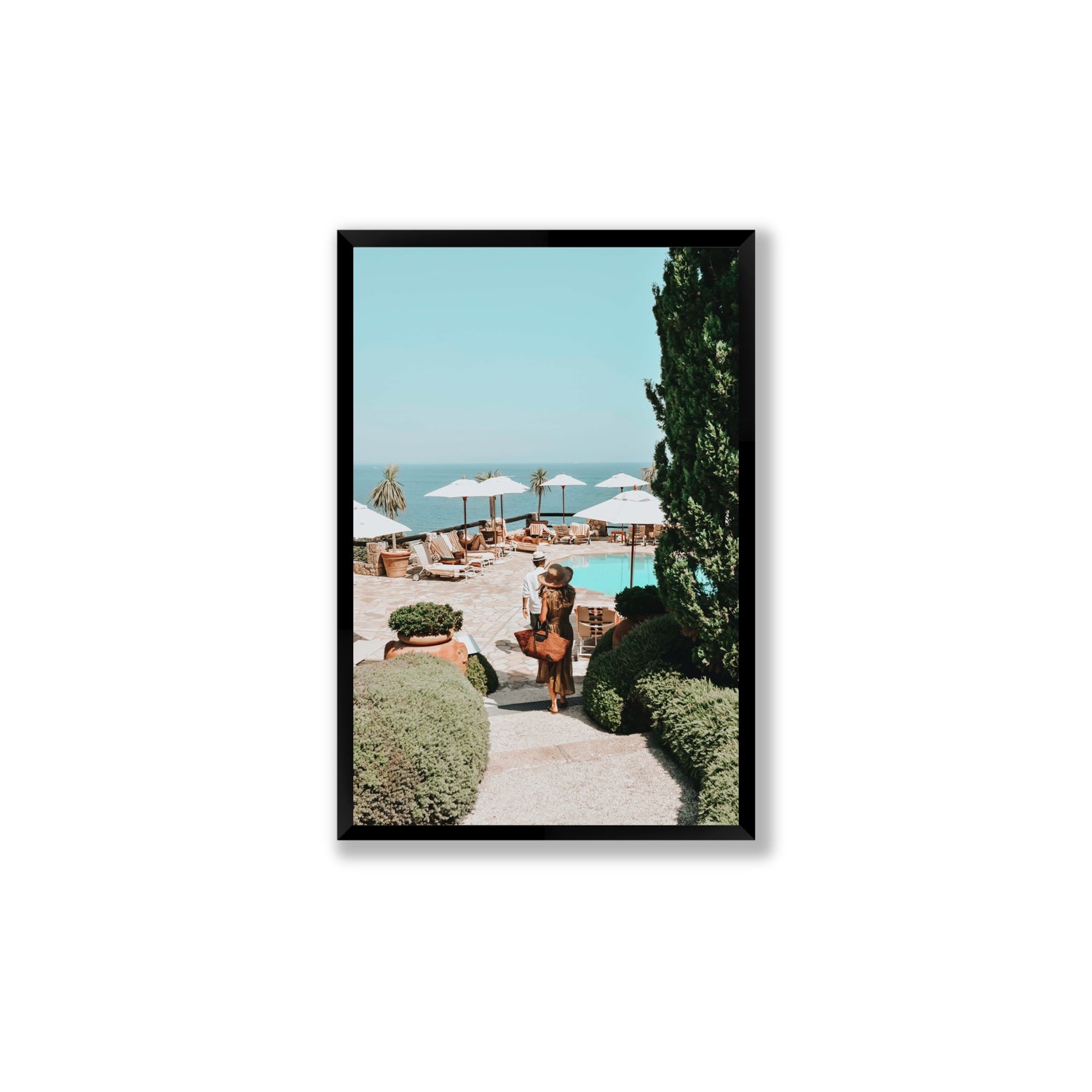 The World Is Your Catwalk Tuscany coastal wall art Large full-bleed fine art print in black frame