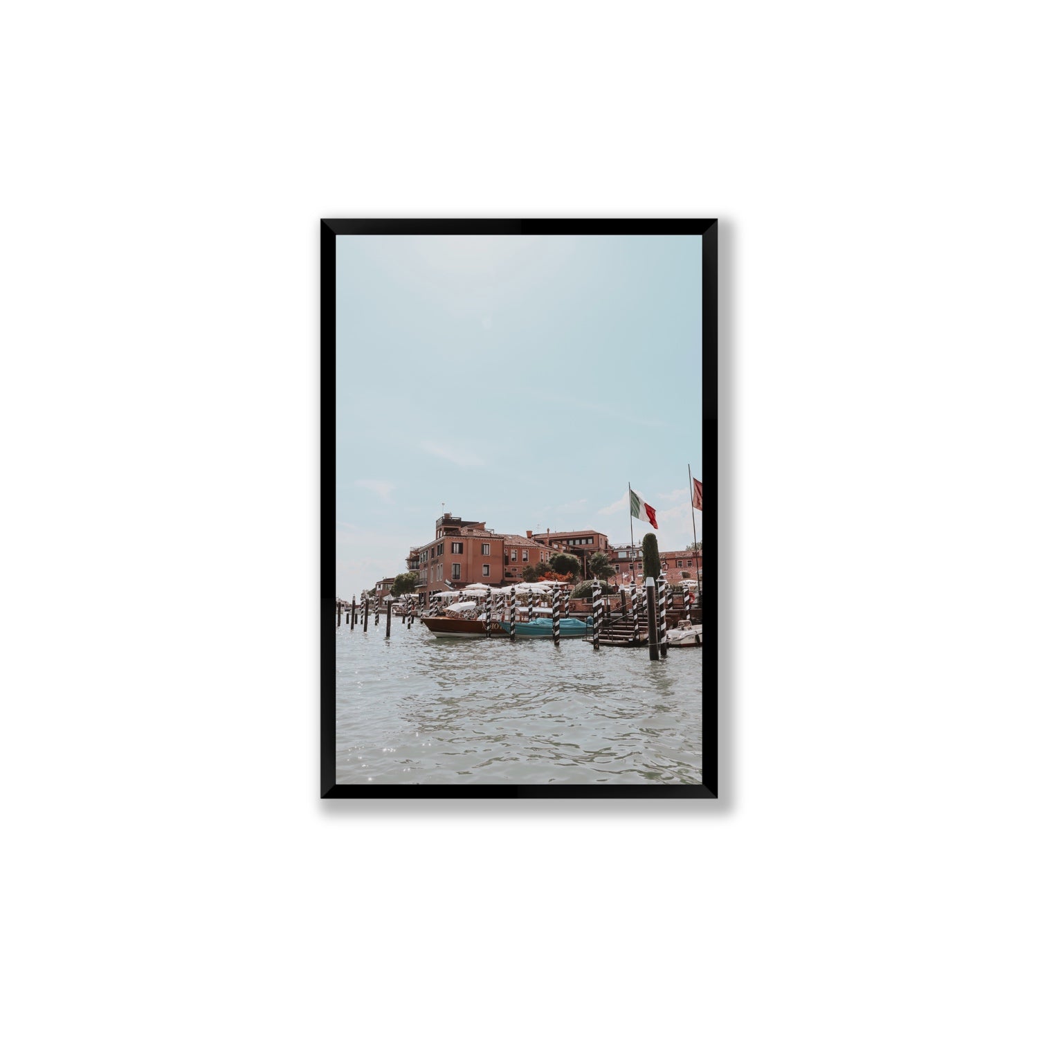 Giudecca Island Venice wall art Large full-bleed fine art print in black frame
