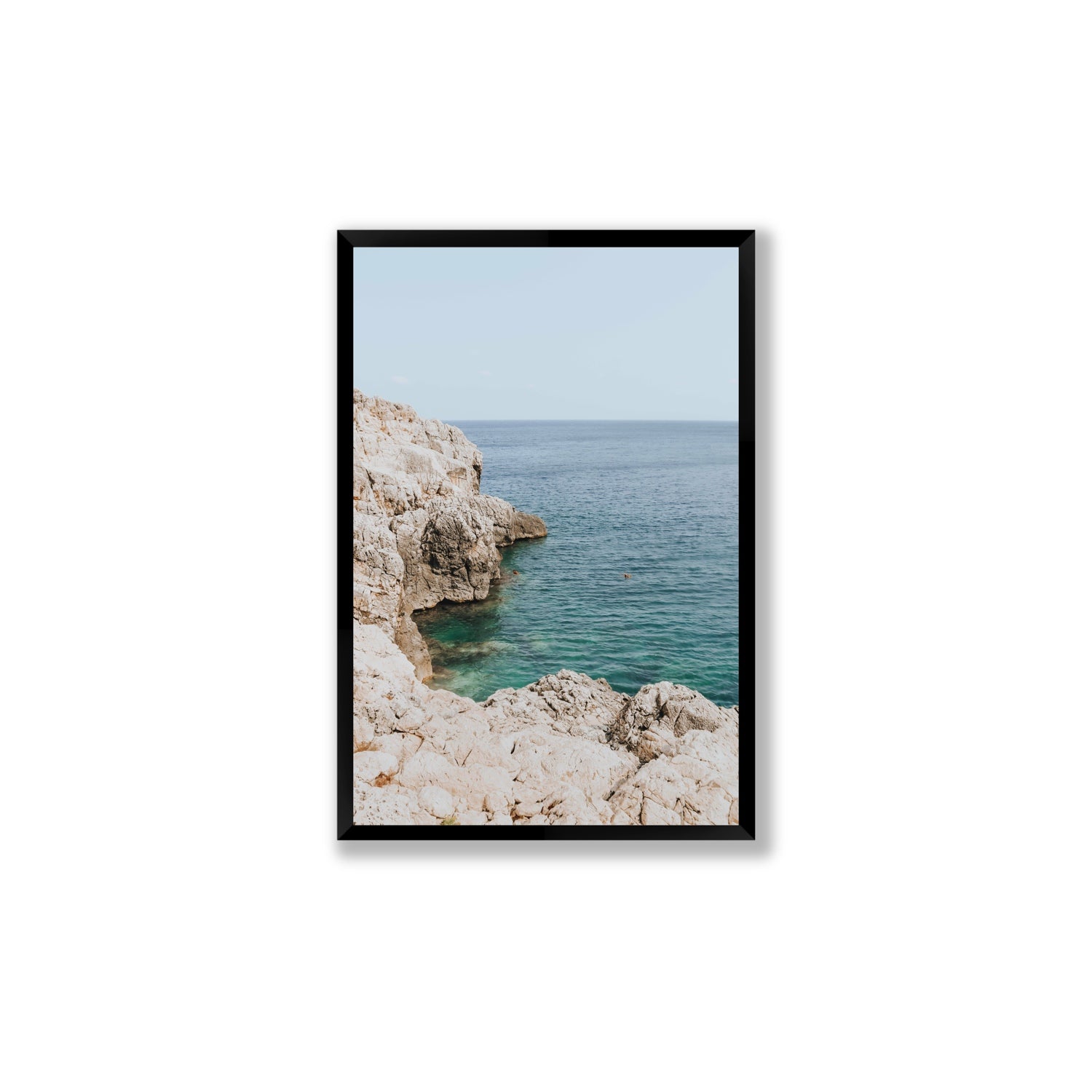 Healing Immersion Puglia Wall Mediterranean fine art print Large full-bleed fine art print in black frame