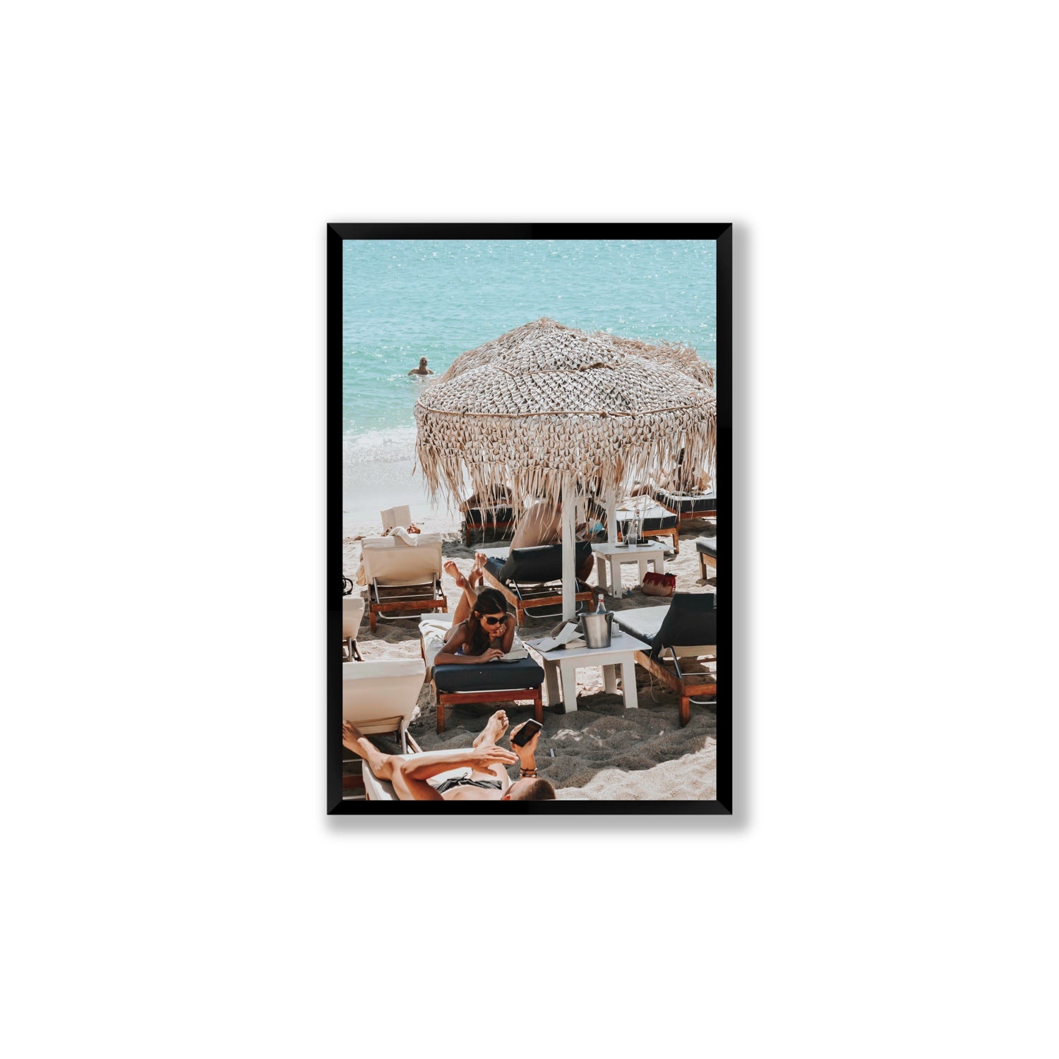 In The Zone Mykonos Greek island wall art Large full-bleed fine art print in black frame