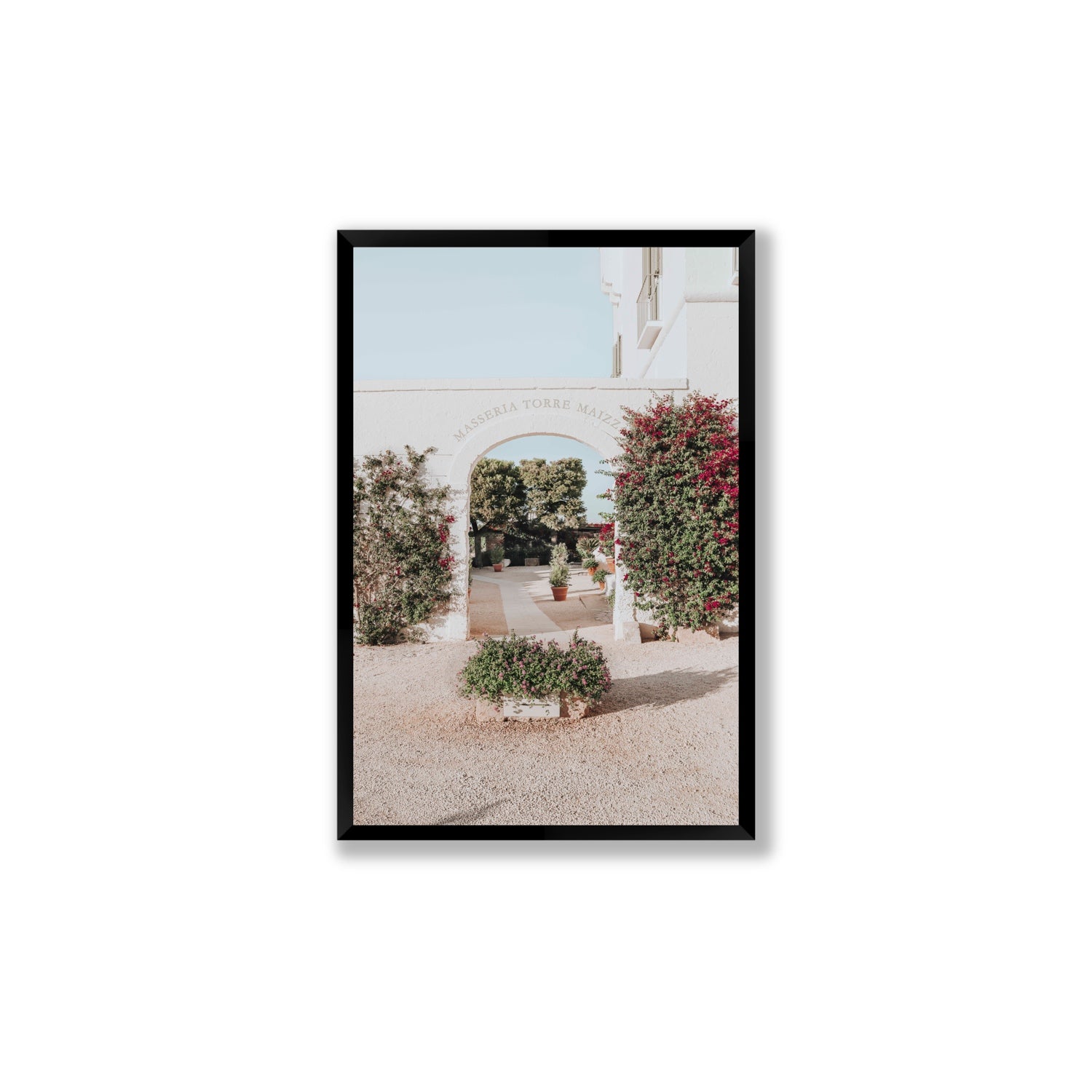 Torre Maizza Puglia Italian wall art Large full-bleed fine art print in black frame