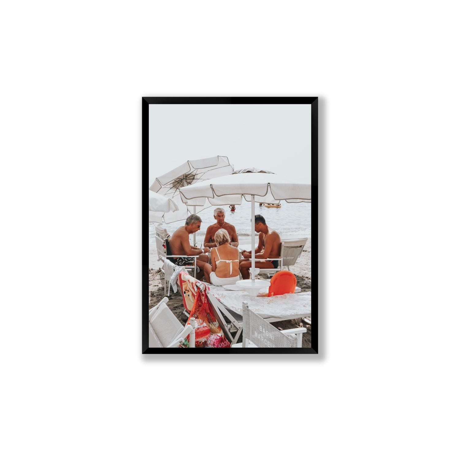 Luck Of The Draw fine art print, Alassio, Italy, Large, Black Frame · Full Bleed, Fine Art Print