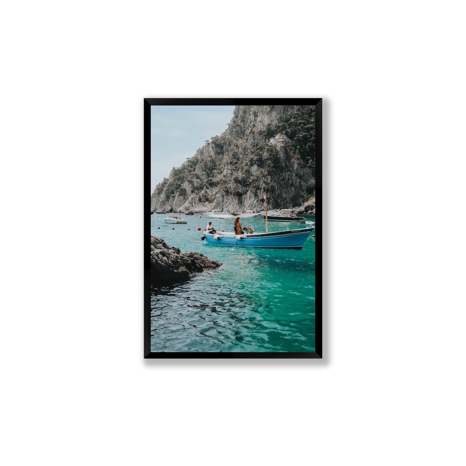 Emerald Escape fine art print, Capri, Italy, Large, Black Frame · Full Bleed, Fine Art Print