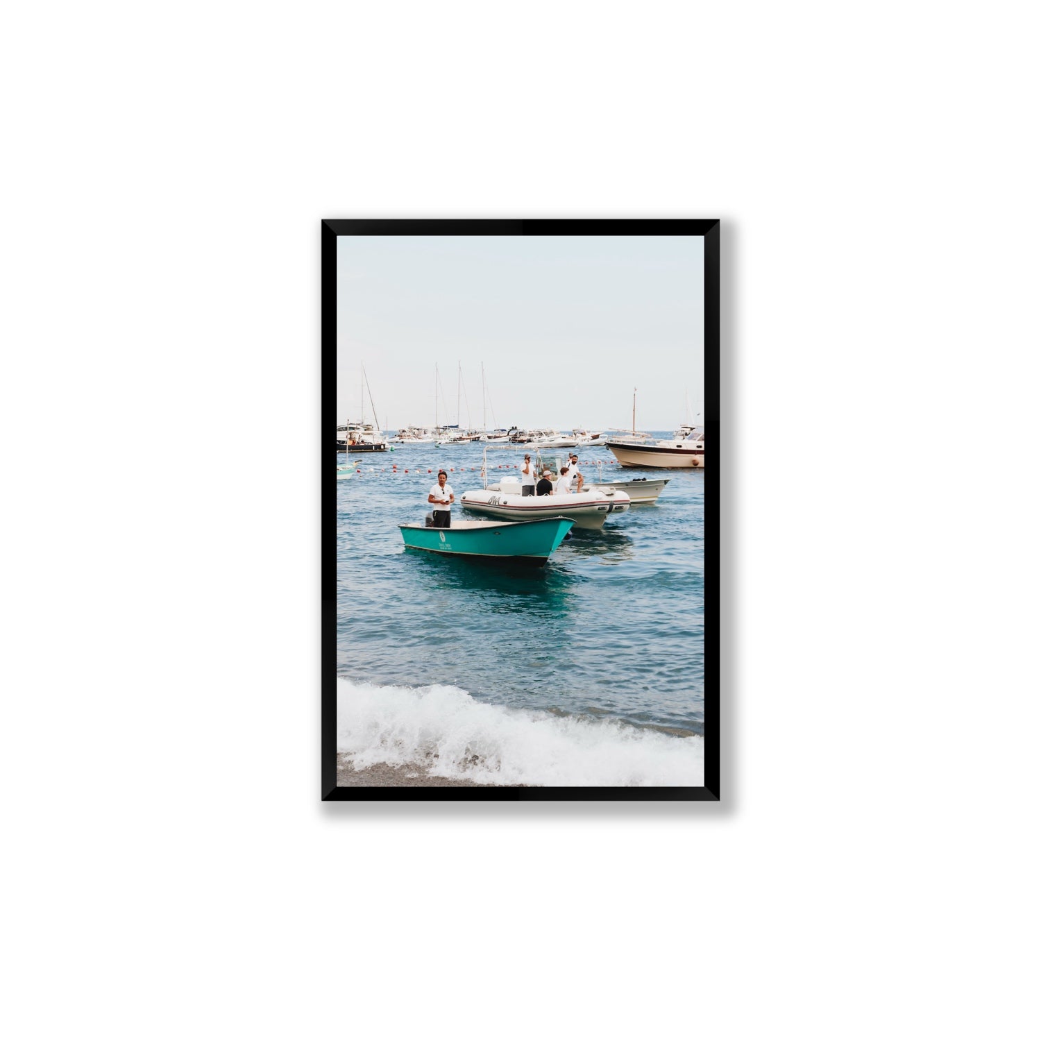 Twilight Tenders Positano wall art Large full-bleed fine art print in black frame