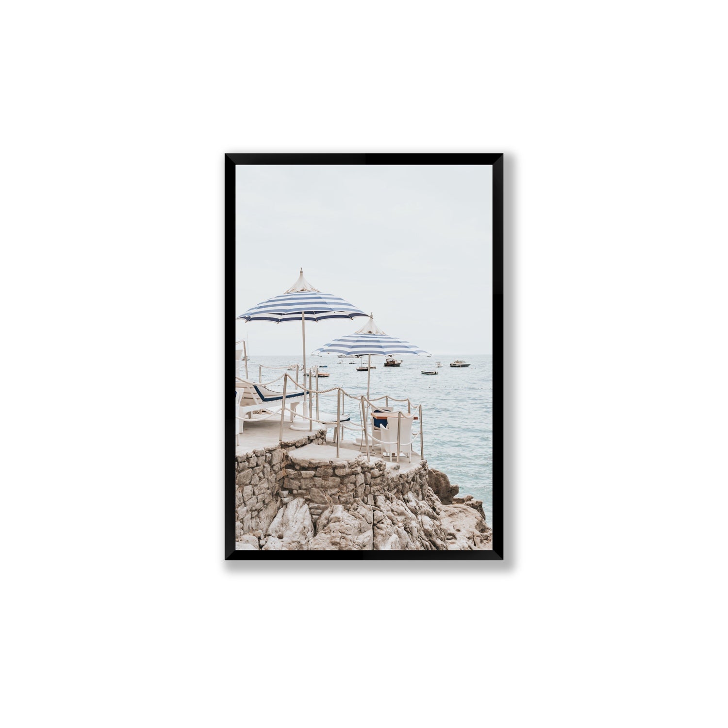 La Scogliera fine art print, Positano, Italy, Large, Black Frame · Full Bleed, Fine Art Print