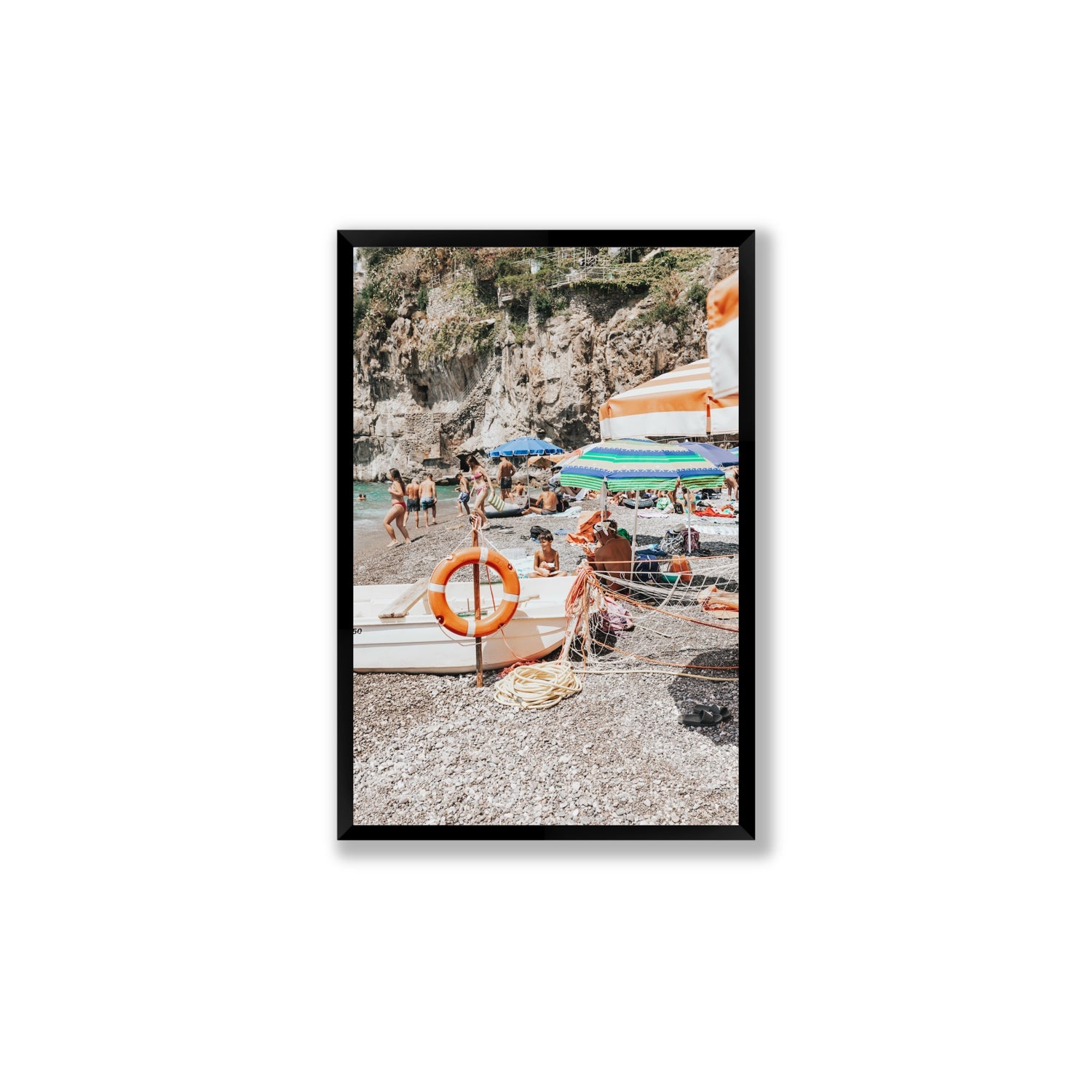 Il Ragazzo fine art print, Positano, Italy, Large, Black Frame · Full Bleed, Fine Art Print
