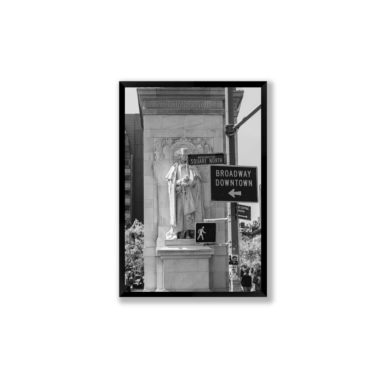 Silent Sentinels New York NYC Black & White wall art Large full-bleed fine art print in black frame