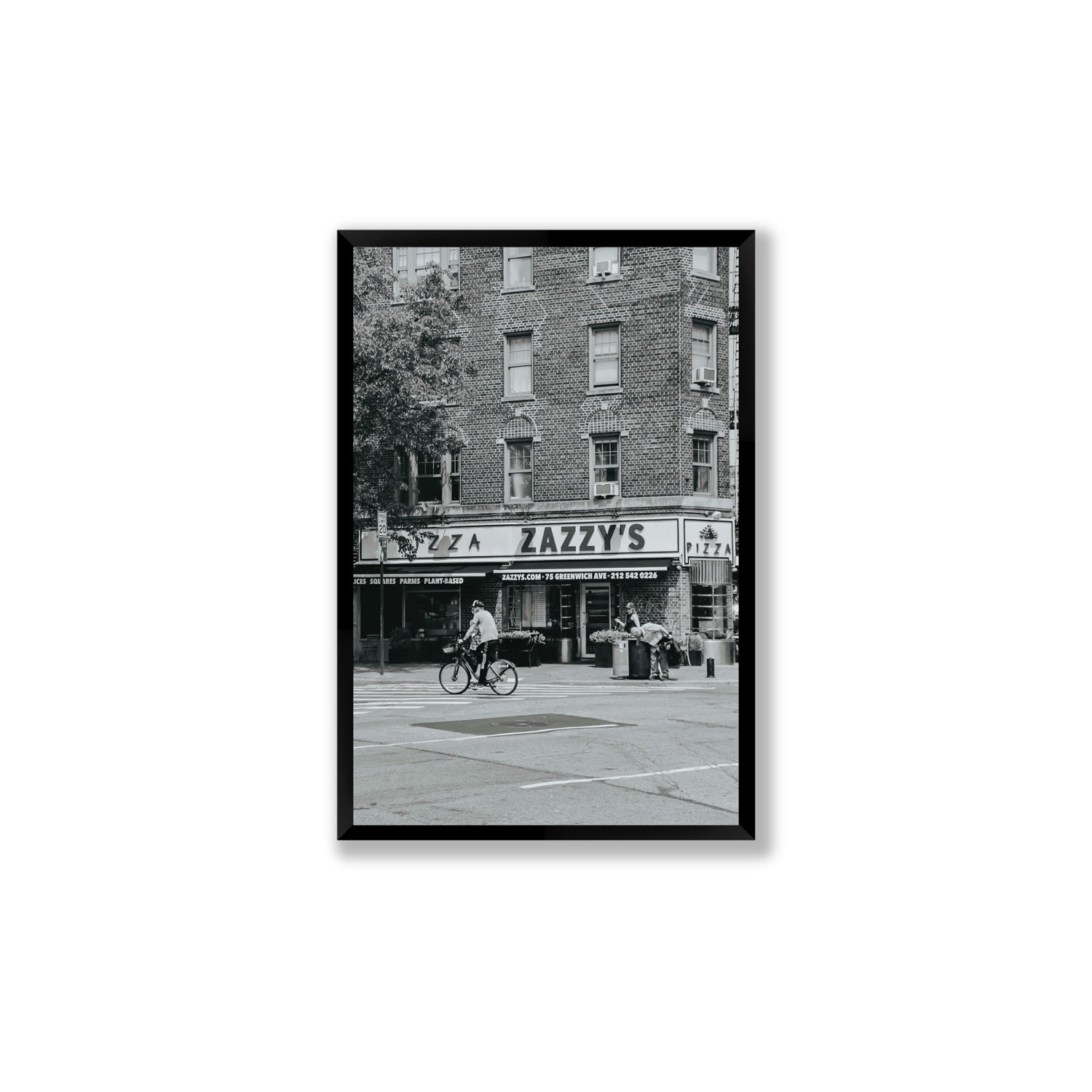 Zazzy's New York NYC Black & White wall art Large full-bleed fine art print in black frame