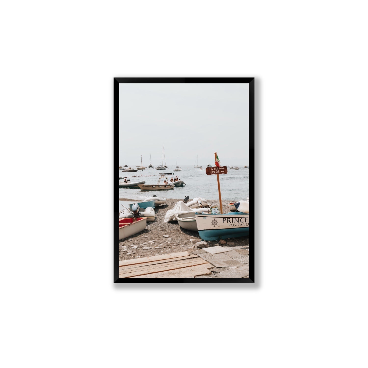 Coming Home fine art print, Positano, Italy, Large, Black Frame · Full Bleed, Fine Art Print
