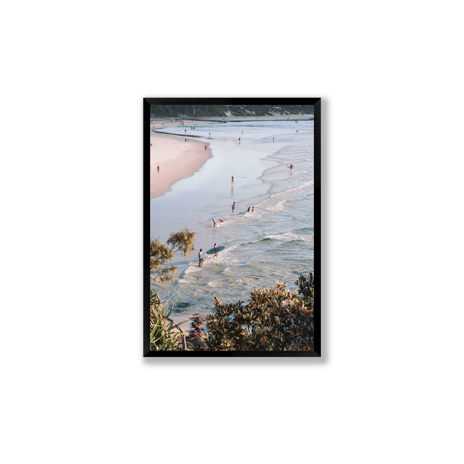 Healing Waters fine art print, Byron Bay, Australia, Large, Black Frame · Full Bleed, Fine Art Print