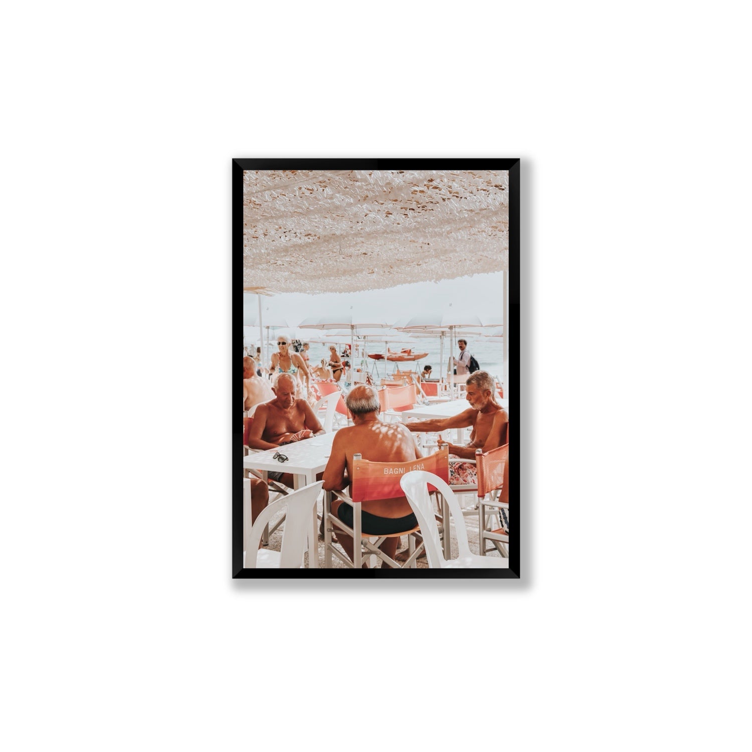 The Players fine art print, Alassio, Italy, Large, Black Frame · Full Bleed, Fine Art Print