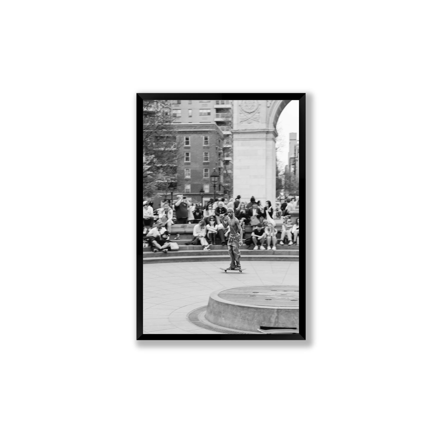 Parkside Pirouettes New York NYC Black & White wall art Large full-bleed fine art print in black frame