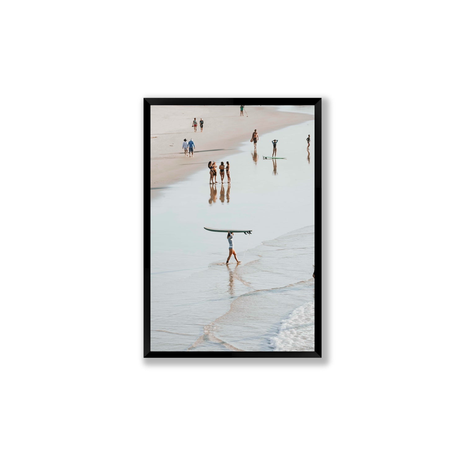 Bailey Byron Bay beach coastal decor wall art Large full-bleed fine art print in black frame