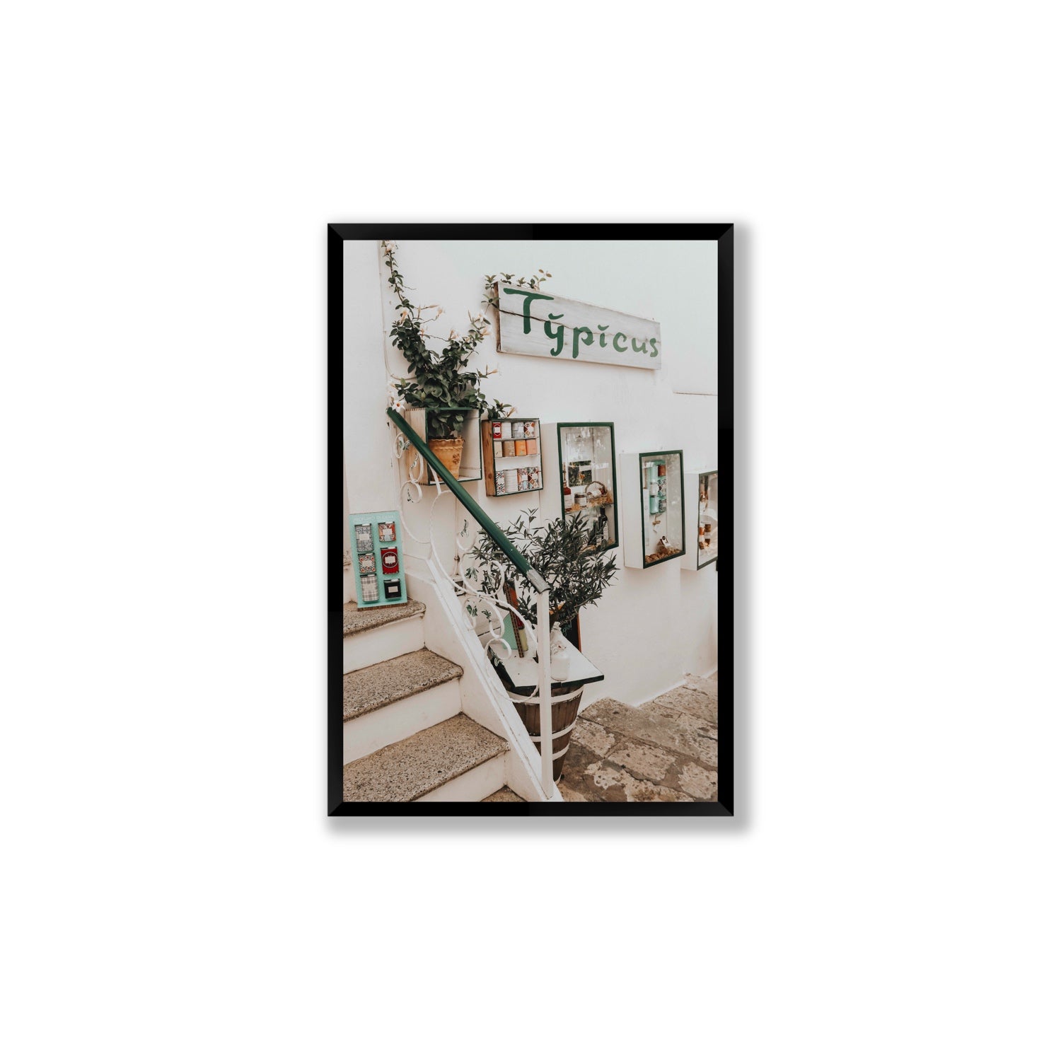 Il Negozio Puglia Ostuni wall art Large full-bleed fine art print in black frame