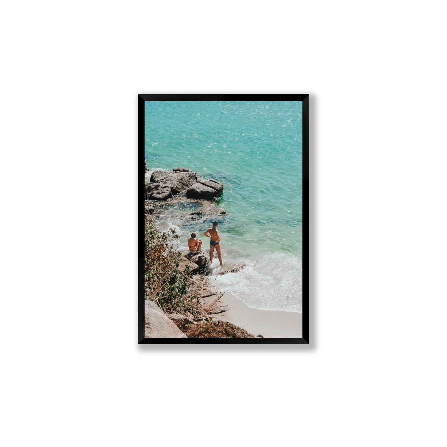 Scene Stealers Mykonos Greek island wall art Large full-bleed fine art print in black frame