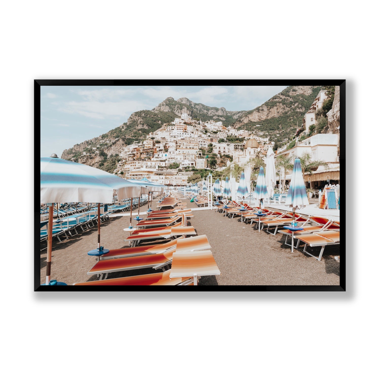 Spiaggia Grande fine art print, Positano, Italy, Statement, Black Frame · Full Bleed, Fine Art Print