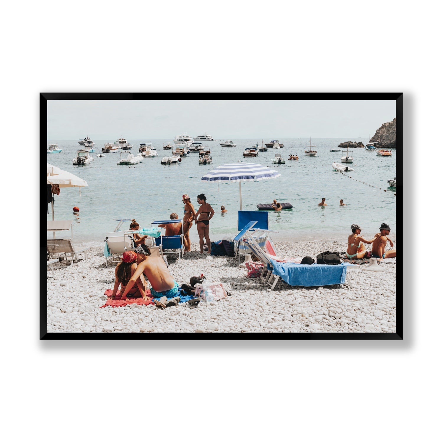 The Kiss Nerano wall art Statement full-bleed fine art print in black frame