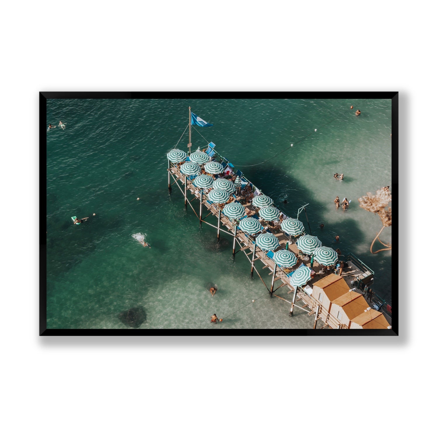 Sorrento Shangri La Sorrento coastal Italian wall art Statement full-bleed fine art print in black frame
