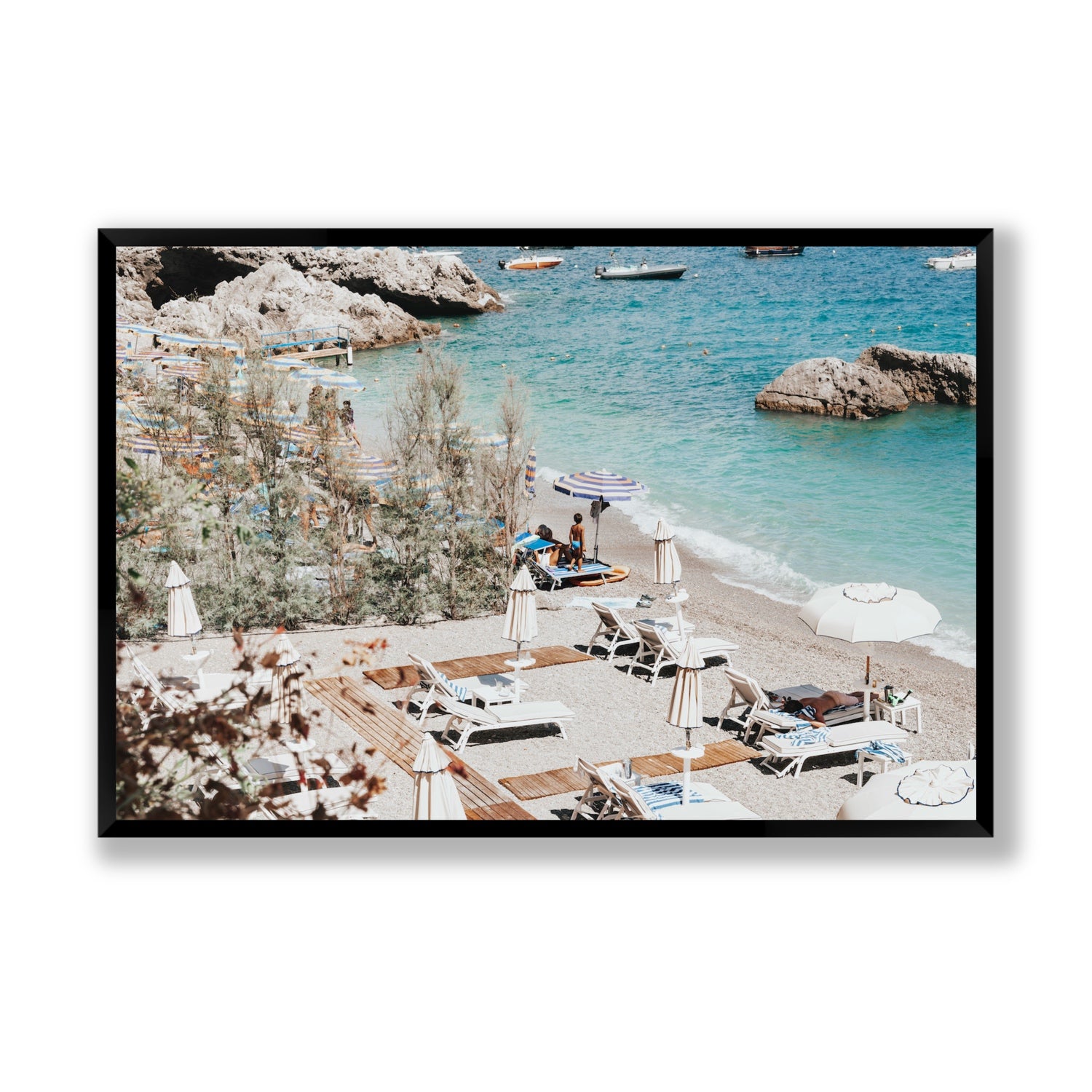 Life Could Be A Dream Amalfi wall art Statement full-bleed fine art print in black frame
