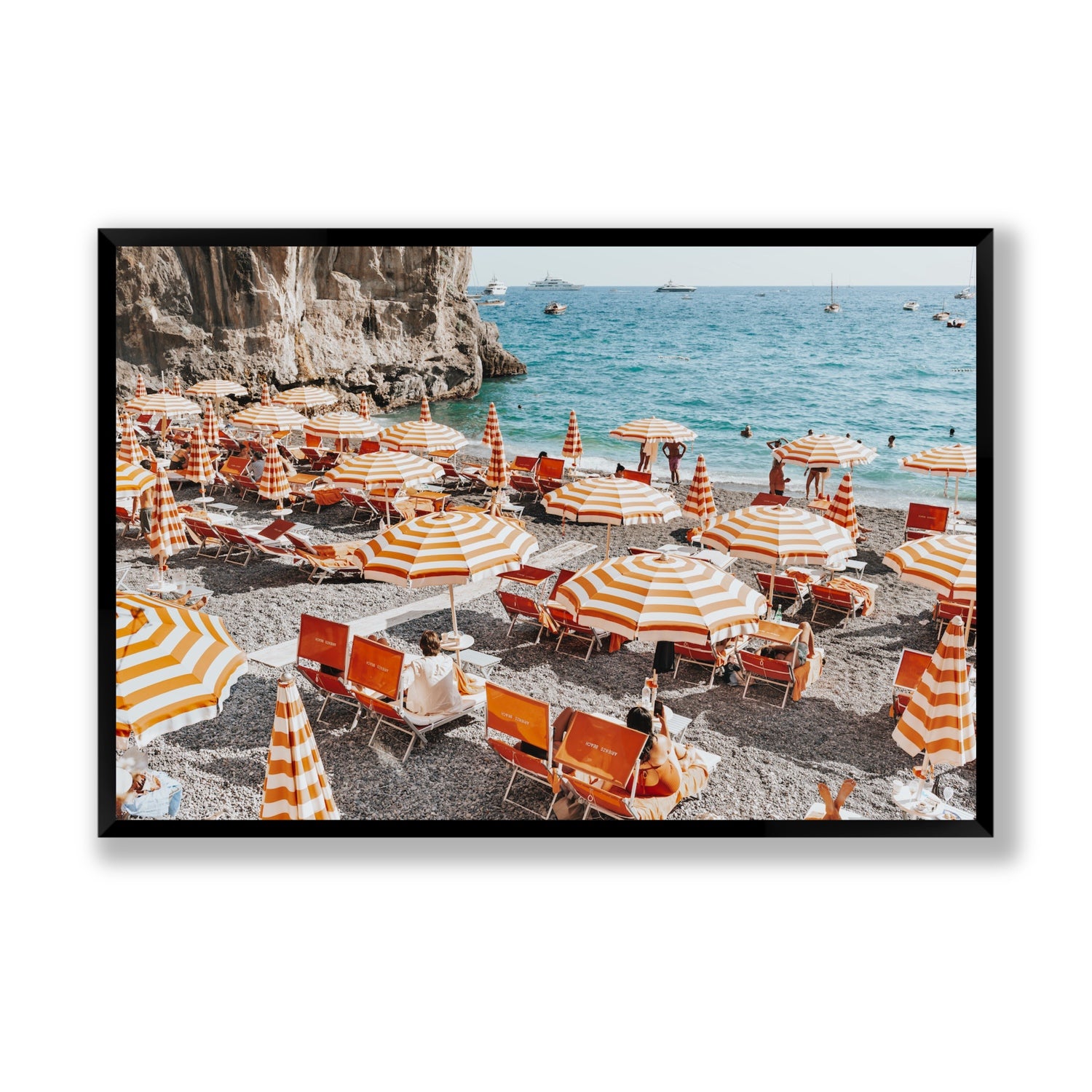 Mango Sorbet fine art print, Positano, Italy, Statement, Black Frame · Full Bleed, Fine Art Print