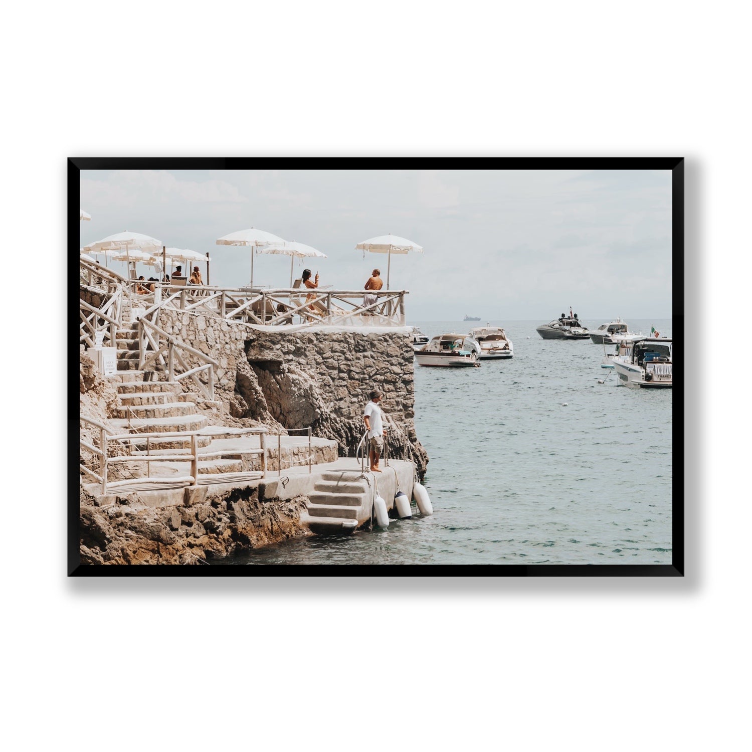 Conca Del Sogno fine art print, Nerano, Italy, Statement, Black Frame · Full Bleed, Fine Art Print