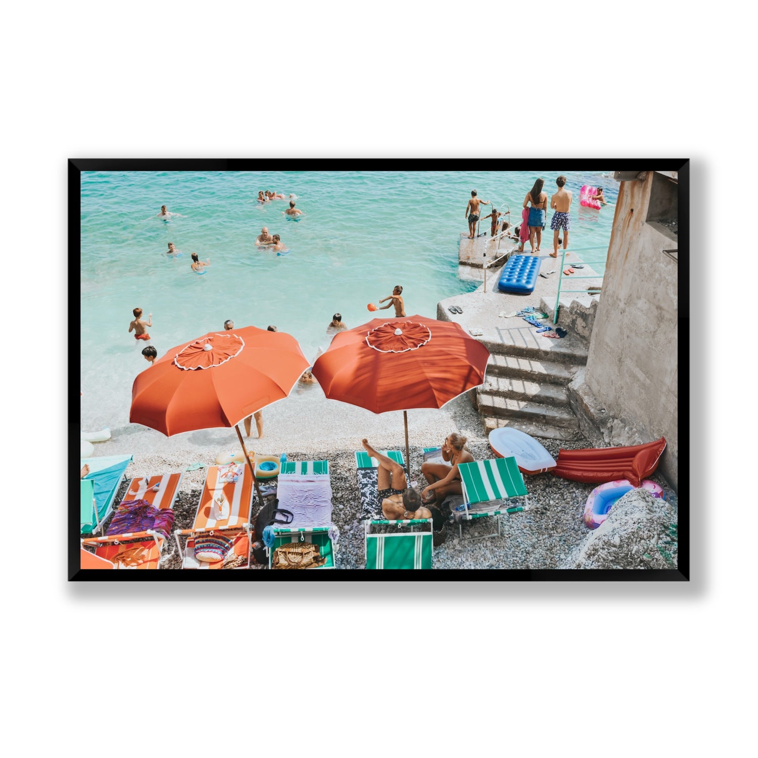 Water Wonderland fine art print, Capri, Italy, Statement, Black Frame · Full Bleed, Fine Art Print