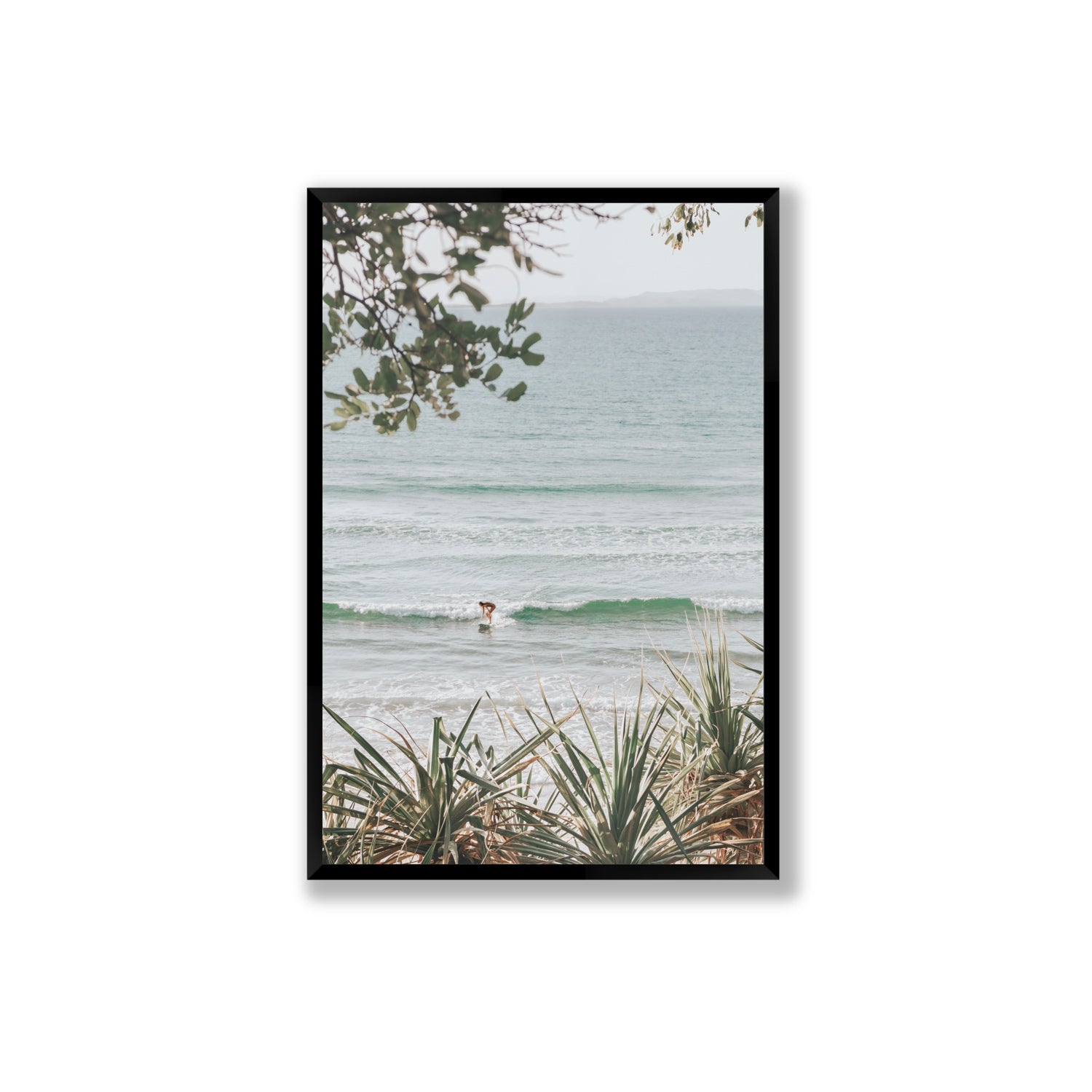 Dream Boat fine art print, Noosa, Australia, coastal scenes artwork, Extra Large, Black Frame · Full Bleed, Fine Art Print
