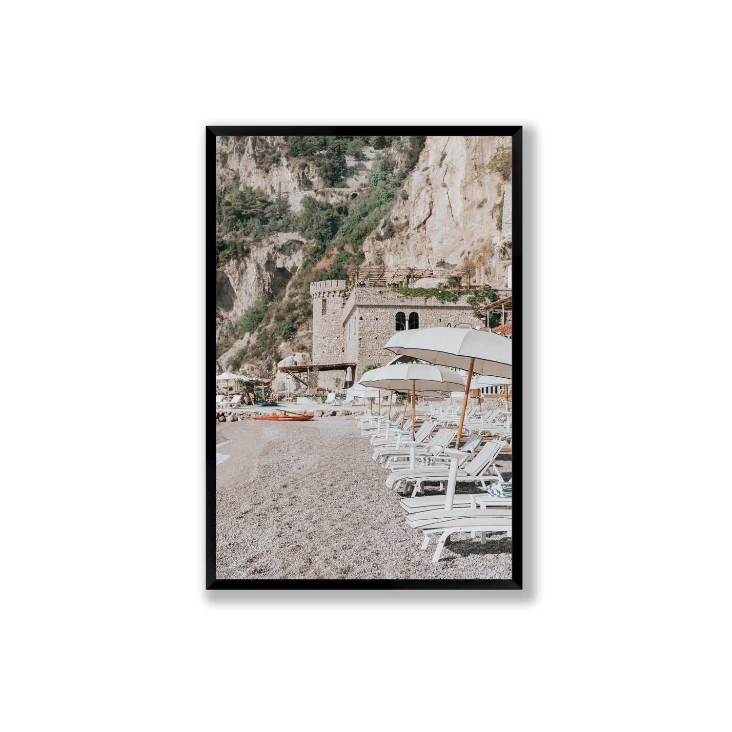 La Villeggiatura fine art print, Amalfi, Italy, luxury escapes artwork, Extra Large, Black Frame · Full Bleed, Fine Art Print