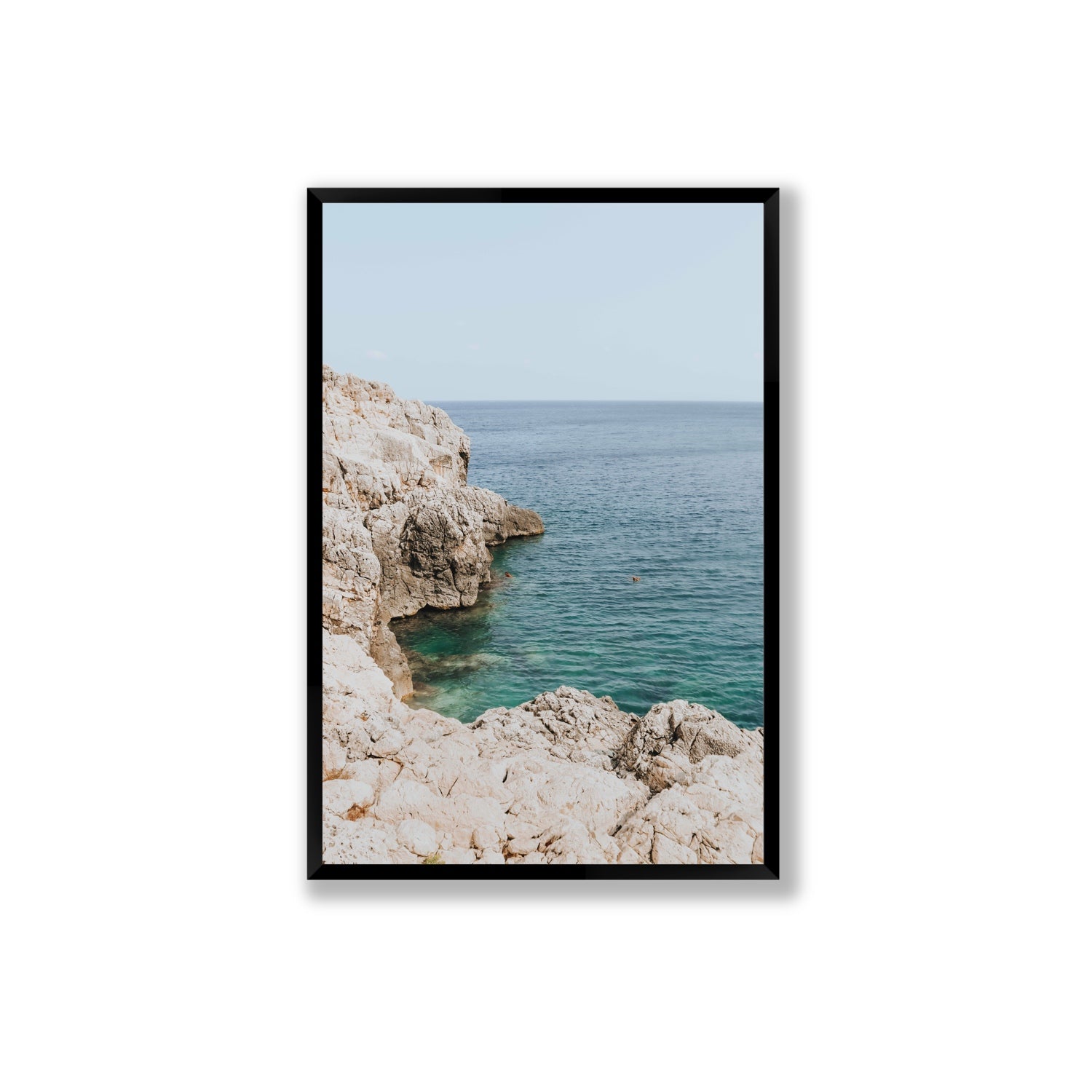 Healing Immersion Puglia Wall Mediterranean fine art print Extra Large full-bleed fine art print in black frame