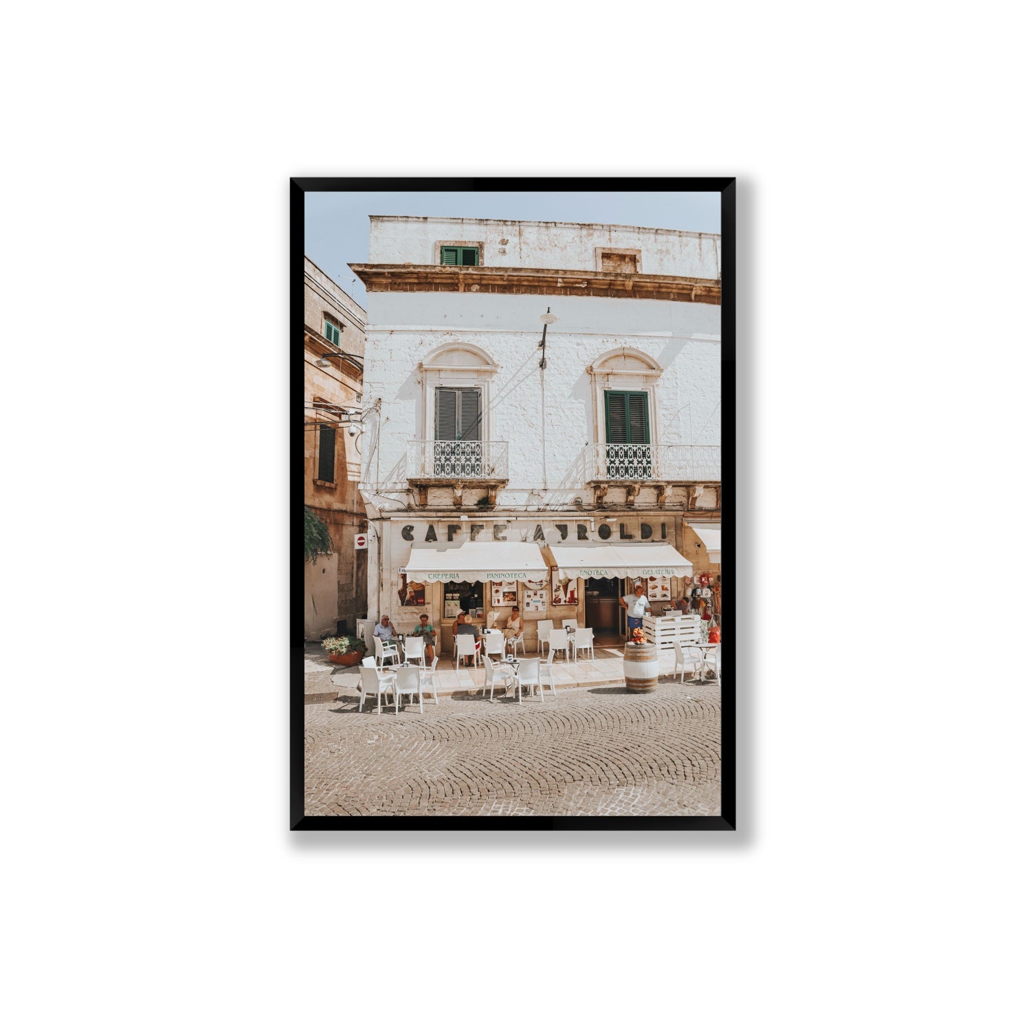 L'Ora di Pranzo Puglia L’Ora di Pranzo Italian art print Extra Large full-bleed fine art print in black frame