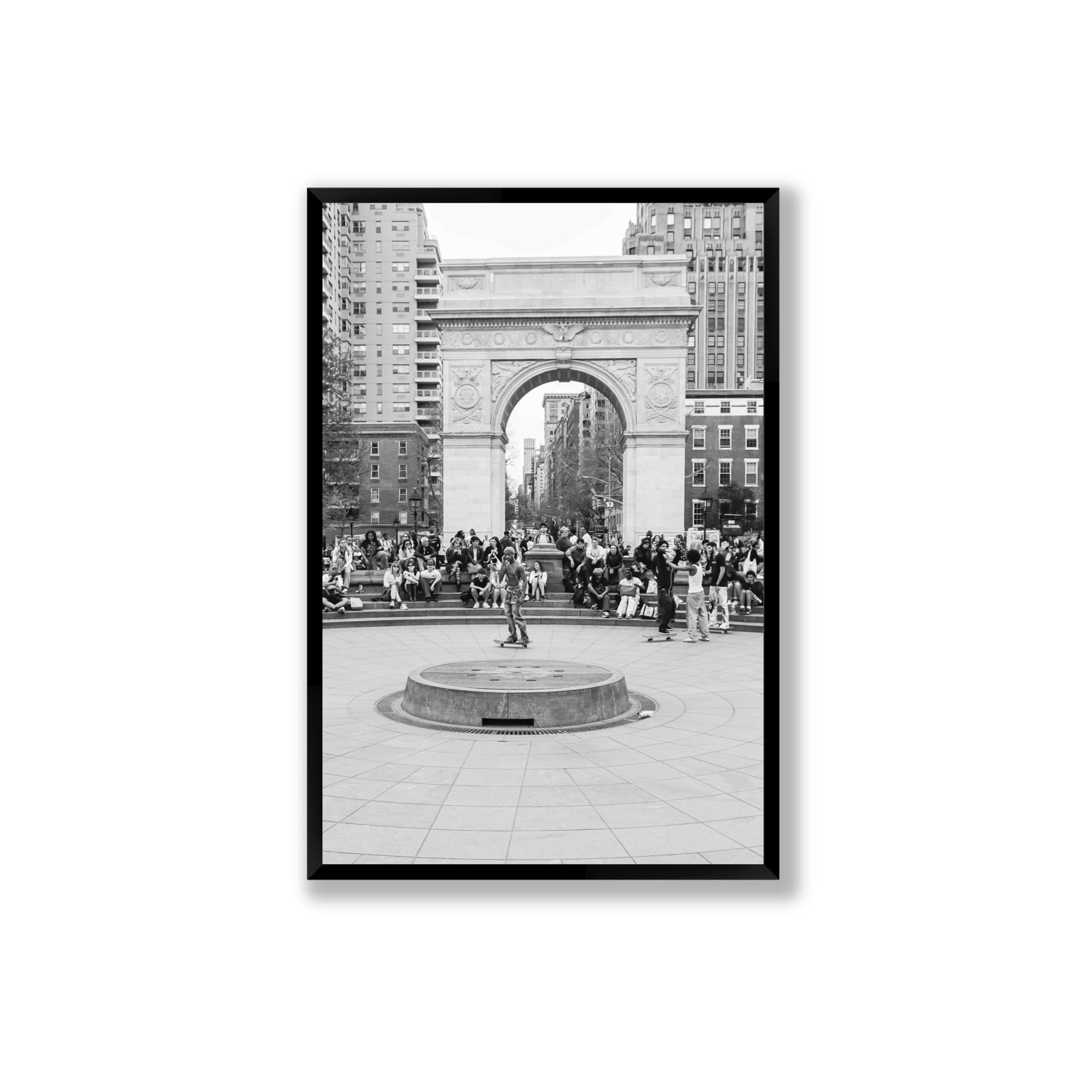 Concrete Conqueror New York NYC Skateboard wall art Extra Large full-bleed fine art print in black frame