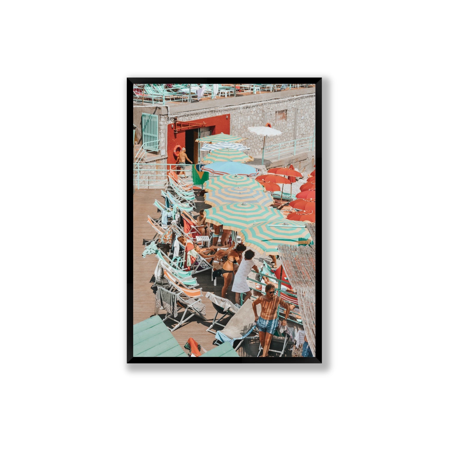 Colourful Canopy fine art print, Capri, Italy, Extra Large, Black Frame · Full Bleed, Fine Art Print
