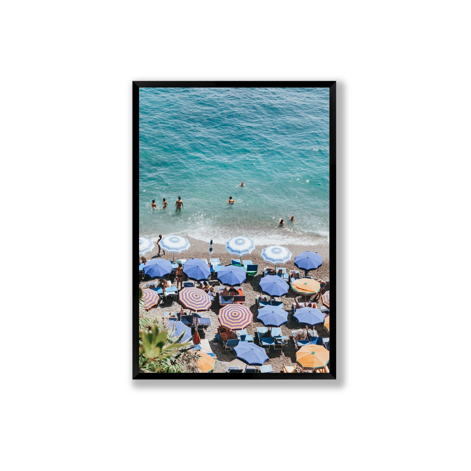 Paradise Beach fine art print, Positano, Italy, Extra Large, Black Frame · Full Bleed, Fine Art Print