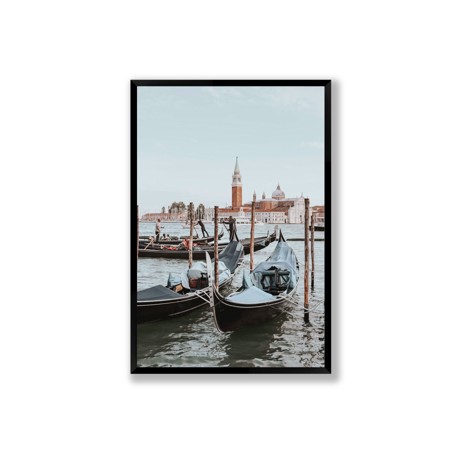 Italian Commute Venice Italian Mediterranean decor wall art Extra Large full-bleed fine art print in black frame