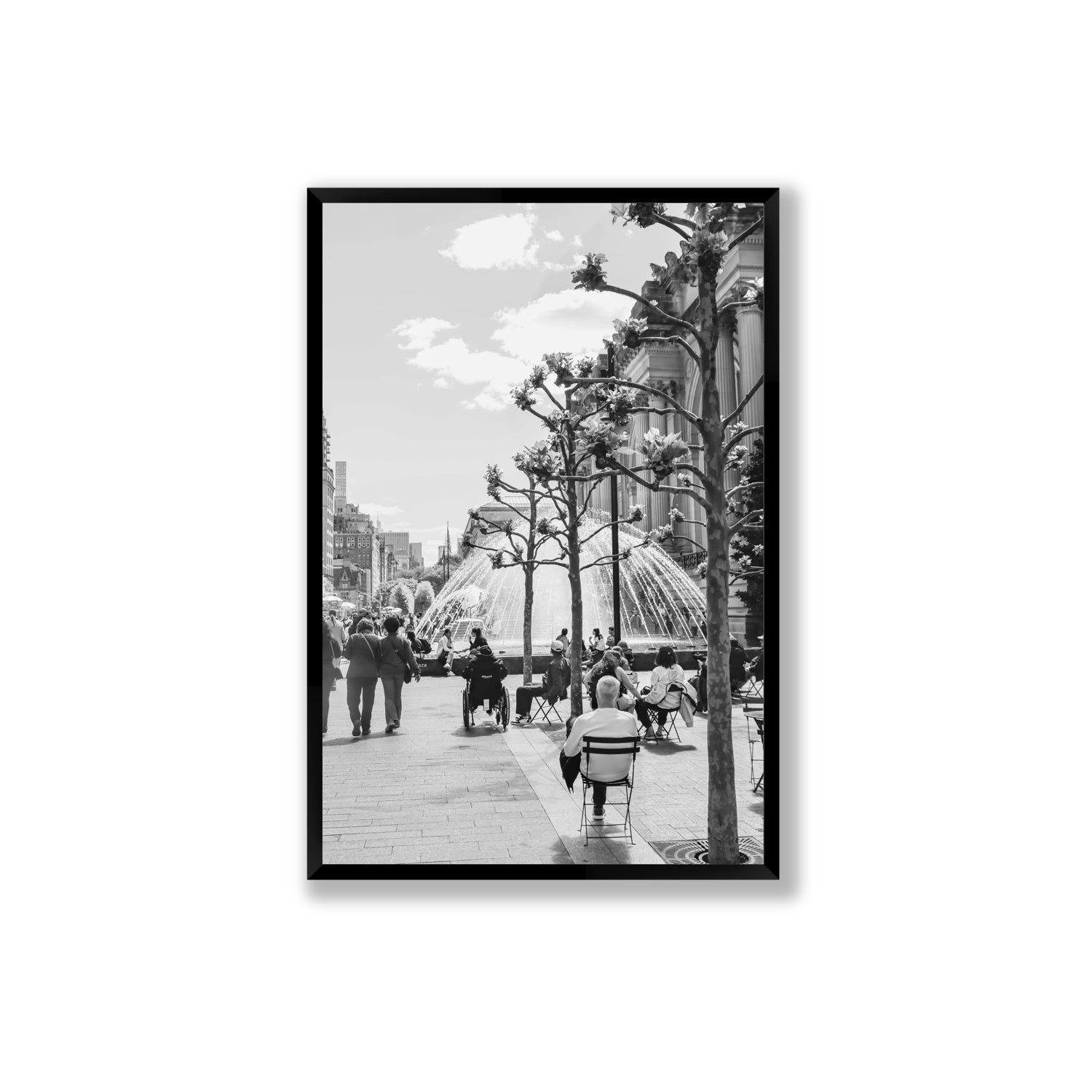 Luminary Noir New York NYC Black & White wall art Extra Large full-bleed fine art print in black frame