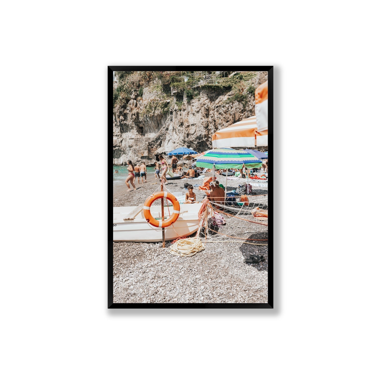 Il Ragazzo fine art print, Positano, Italy, Extra Large, Black Frame · Full Bleed, Fine Art Print