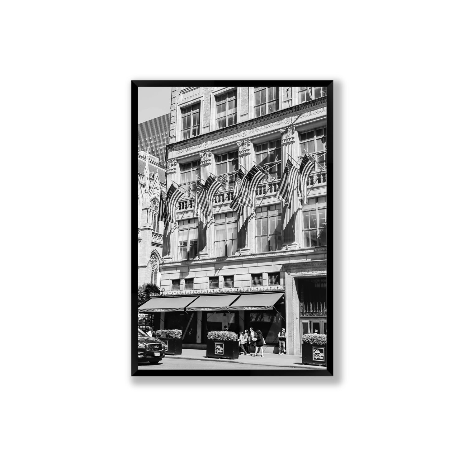 Luxury On Fifth fine art print, New York, United States, Extra Large, Black Frame · Full Bleed, Fine Art Print