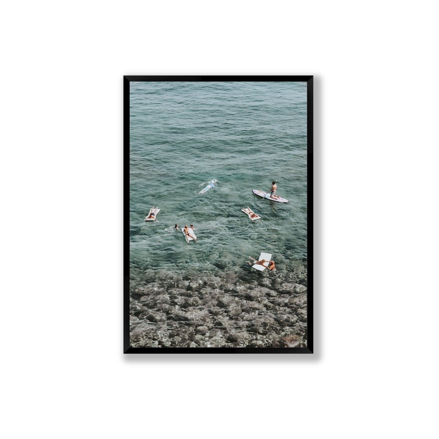 The Big Chill Tuscany coastal Italian wall art Extra Large full-bleed fine art print in black frame