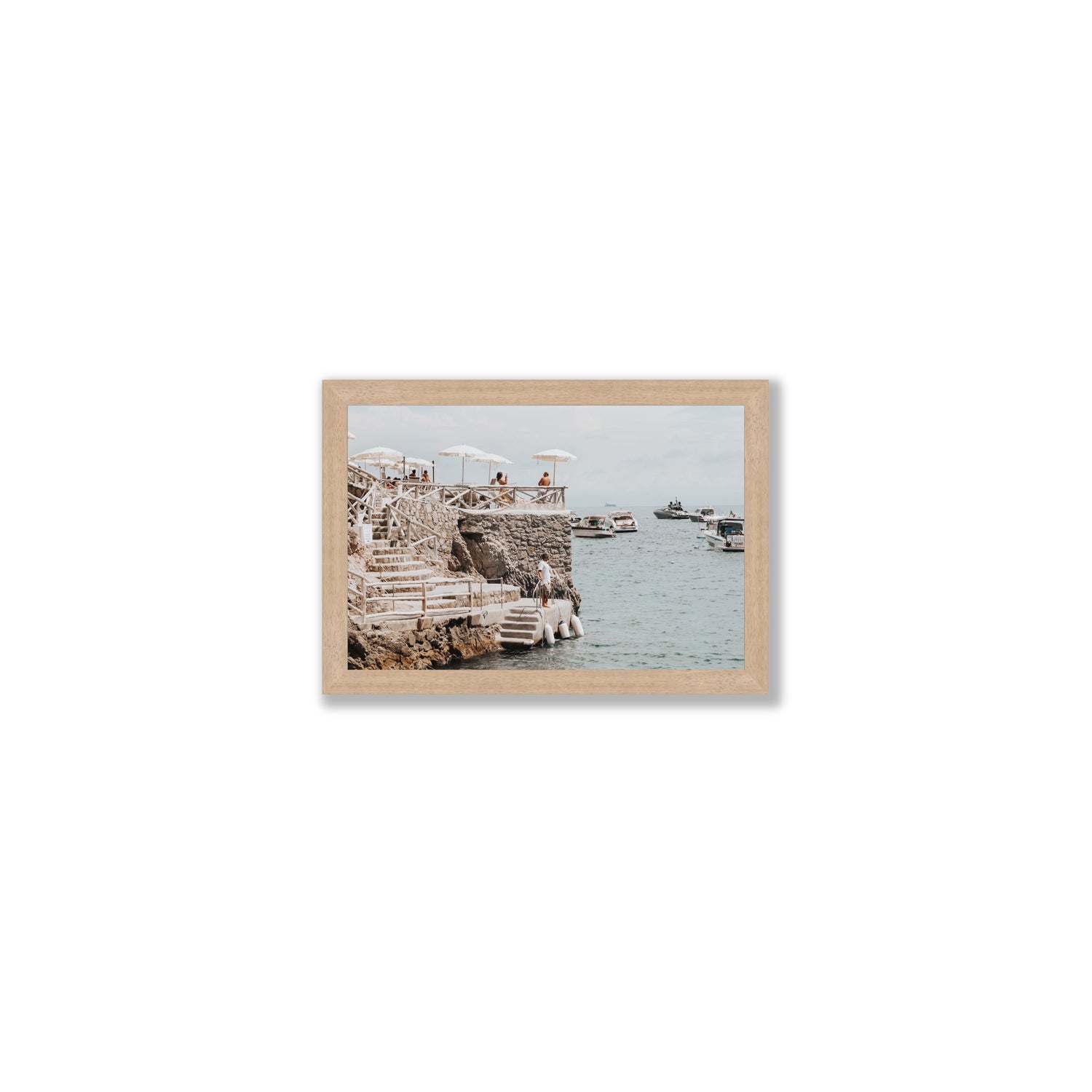 Conca Del Sogno fine art print, Nerano, Italy, Small, Natural Oak Frame · Full Bleed, Fine Art Print