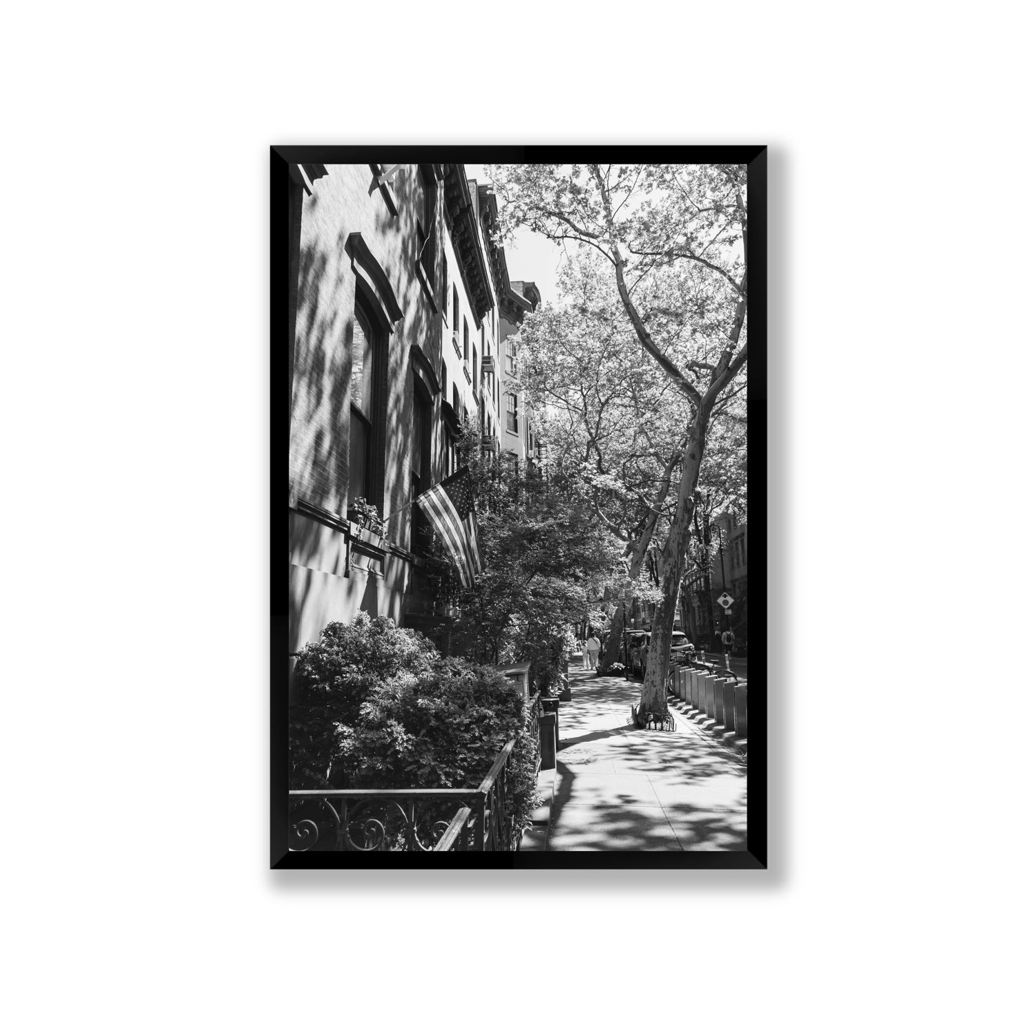 Urban Patriotism New York NYC Black & White wall art Giant full-bleed fine art print in black frame