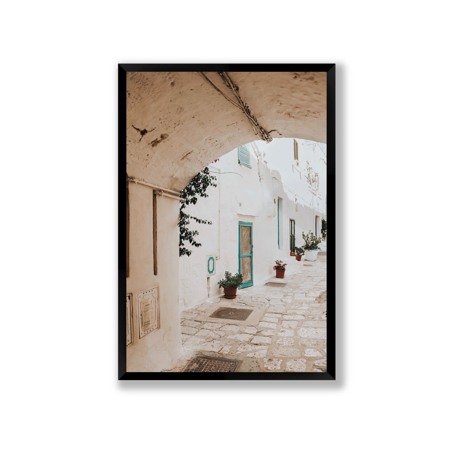 La Citta Bianca Puglia La Città Bianca wall art Giant full-bleed fine art print in black frame