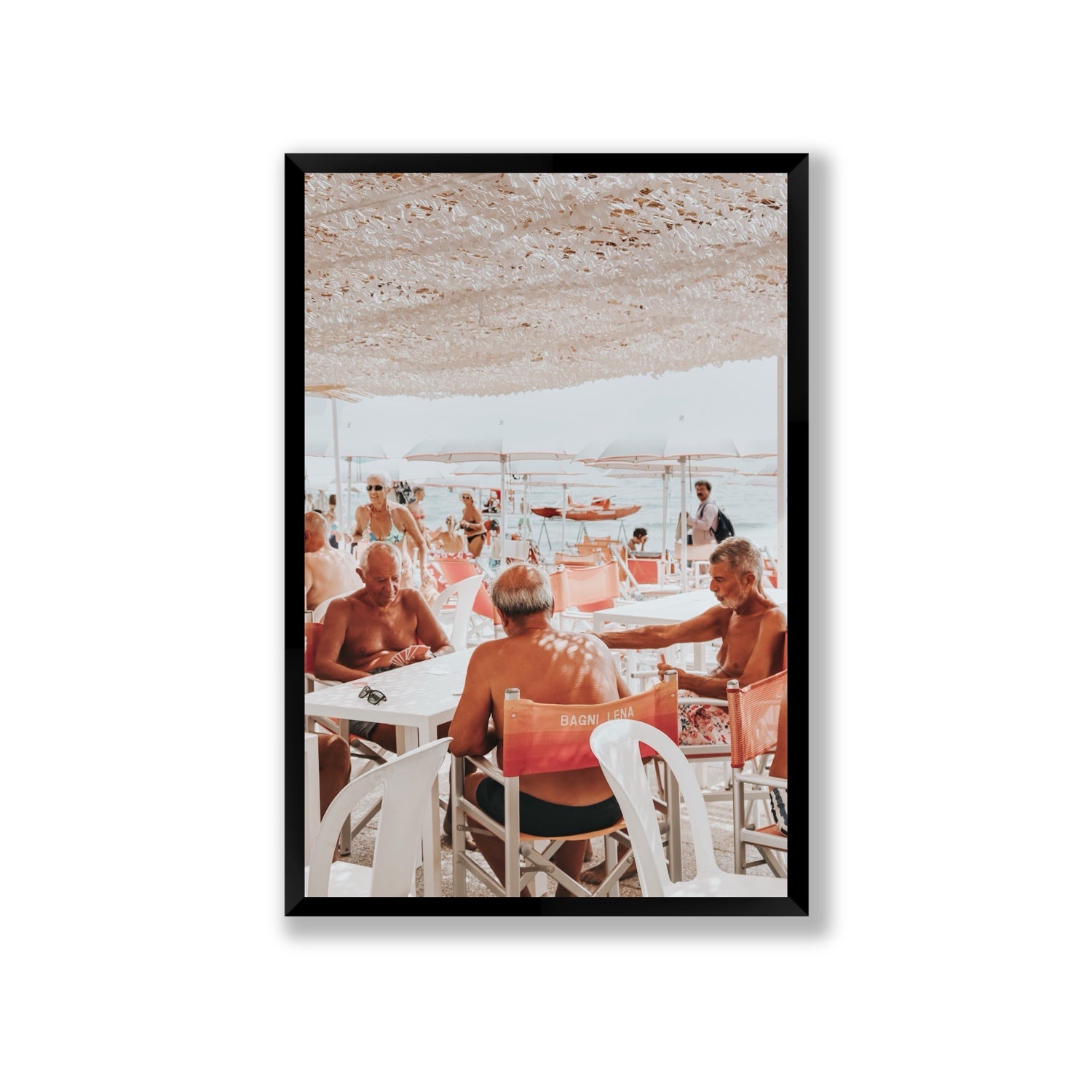 The Players fine art print, Alassio, Italy, Giant, Black Frame · Full Bleed, Fine Art Print