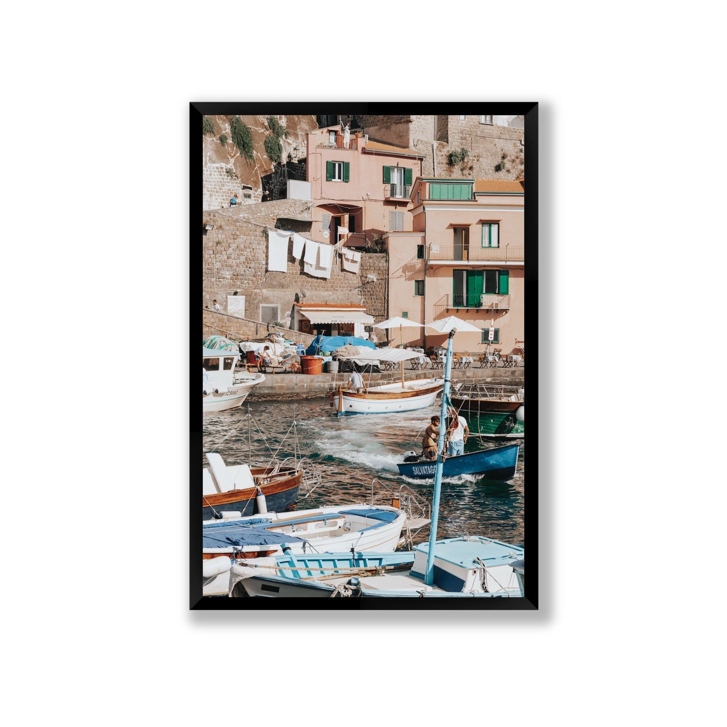 Coastal Carousel fine art print, Sorrento, Italy, Giant, Black Frame · Full Bleed, Fine Art Print